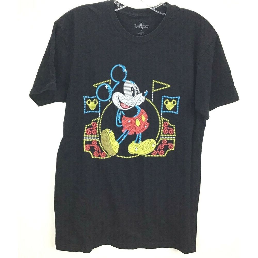 DisneyLand‎ Hong Kong Womens Mickey Mouse Graphic Tee Shirt Size Small Disney
